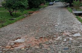 Asi se ve la calle de la compañía Itaybú Guazú de Caacupé.