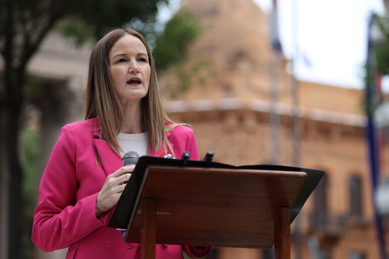 La aspirante opositora a la Municipalidad de Asunción, Soledad Núñez.