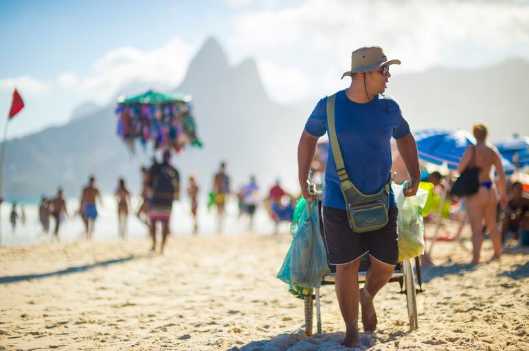 Maíz en las playas brasileñas.