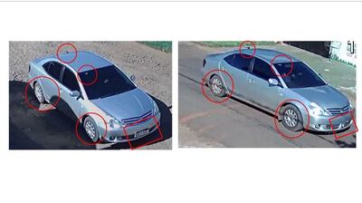 El automóvil Toyota Allion incautado (izq.) del poder el narco Mario Villalba es igual al rodado usado (der.) por los asesinos, según los investigadores.