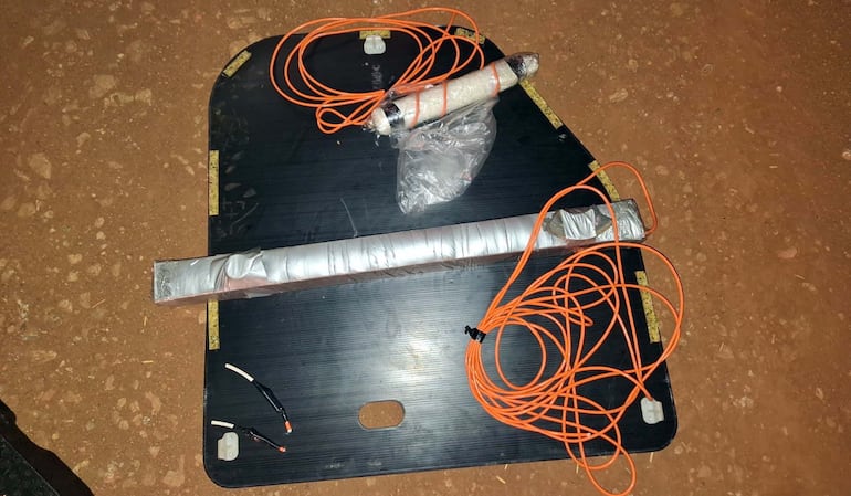 Explosivos hallados por los investigadores.