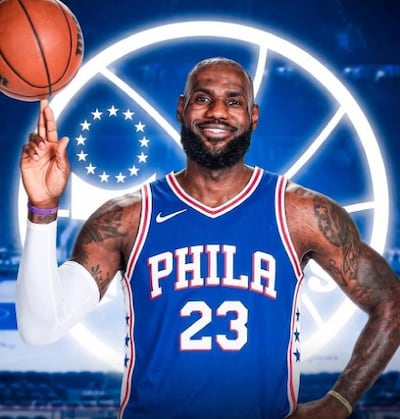 LeBron James (41 años), fichaje estelar de Philadelphia 76ers.