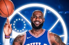 LeBron James (41 años), fichaje estelar de Philadelphia 76ers.
