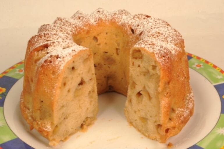 Torta de manzanas en cubos