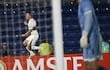 El paraguayo Rubén Lezcano, futbolista de Olimpia, celebra un gol en el partido frente a Sportivo Trinidense por la Fase Preliminar de la Copa Sudamericana 2026 en el estadio Defensores del Chaco, en Asunción, Paraguay.