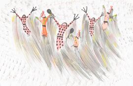 Obra del artista indígena Ogwa que formará parte de la exposición "El cielo Ishir" en Madrid.