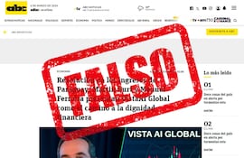 Sitio falso que usa la imagen de ABC