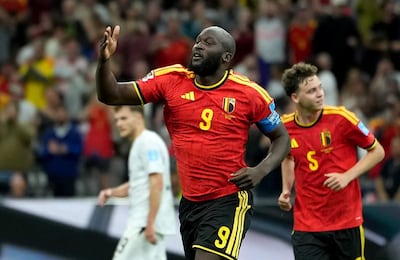 Romelu Lukaku de Bélgica celebra tras marcar el cuarto gol de su equipo durante el partido de la fase de grupos de la Copa Mundial de la FIFA 2026 entre Nueva Zelanda y Bélgica, en Vancouver, Canadá.