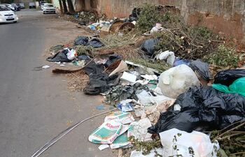 Vertedero a cielo abierto en el barrio Recoleta, de Asunción.