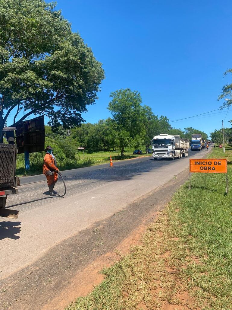 El MOPC actualmente está realizando una intervención "urgente" en la ruta PY01, que sigue en pésimo estado.