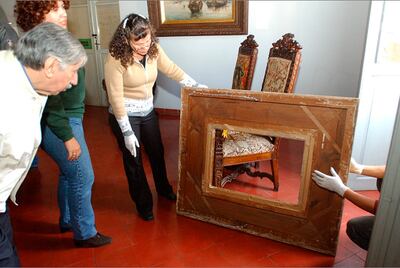 Robo de cuadros del Museo de Bellas Artes en julio de 2002. Foto: Antonio León.