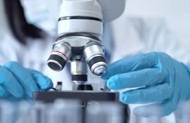 Laboratorio con microscopio, imagen ilustrativa.