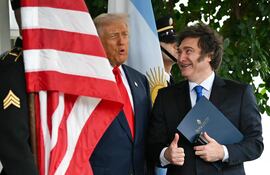 El presidente de Estados Unidos, Donald Trump, y el mandatario argentino, Javier Milei.
