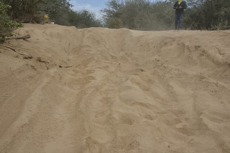 Así luce una subida en el tramo de la Picada Histórica del Rally del Chaco.