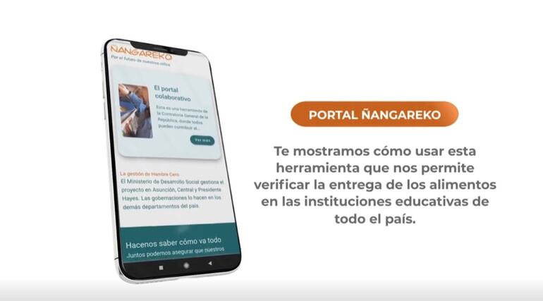 Captura de pantalla del video instructivo para utilizar la plataforma "Ñangarekó".