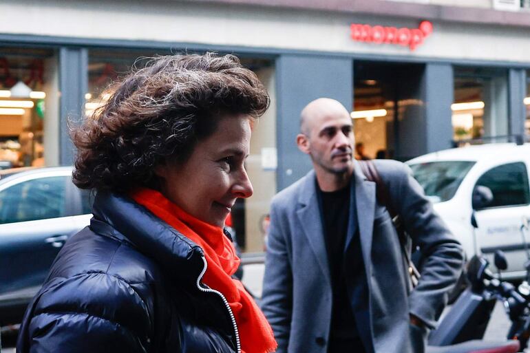 Delphine Verheyden, abogada principal del jugador Kylian Mbappé, llegando al tribunal.