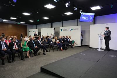 El ministro de Industria, Javier Giménez, en la presentación del Foro Económico Internacional América Latina y el Caribe 2026.