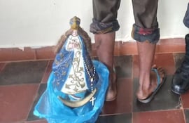 Recuperan figura de la Virgen de Caacupé y detienen a presunto ladrón en Trinidad