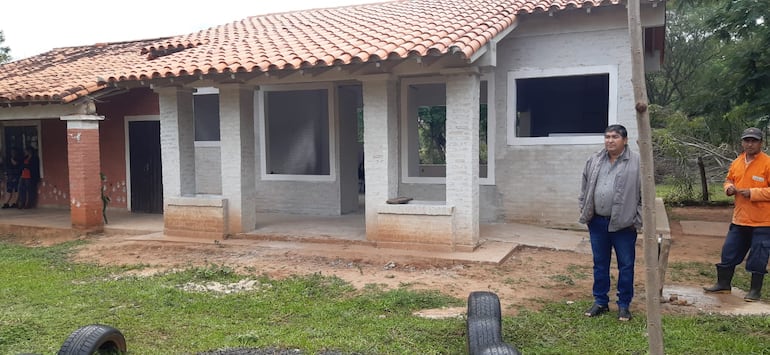 Una de las obras inconclusas en una institución educativa de la zona rural del distrito
