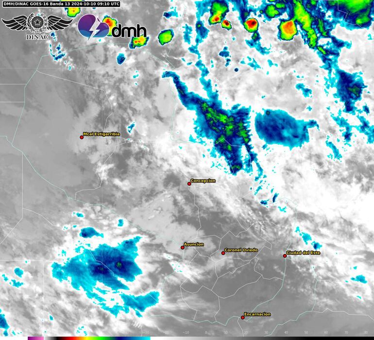 Tormentas se desarrollan sobre el territorio nacional esta mañana.