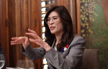 Cheng Li-wun, líder opositora de Taiwán. Dirige el partido Kuomintang.