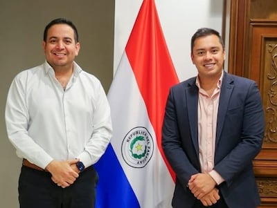 Los presidenciables del 2028 Ricardo Estigarribia, líder del PLRA y del Nuevo Liberalismo, y MIguel Prieto, de Yo Creo.