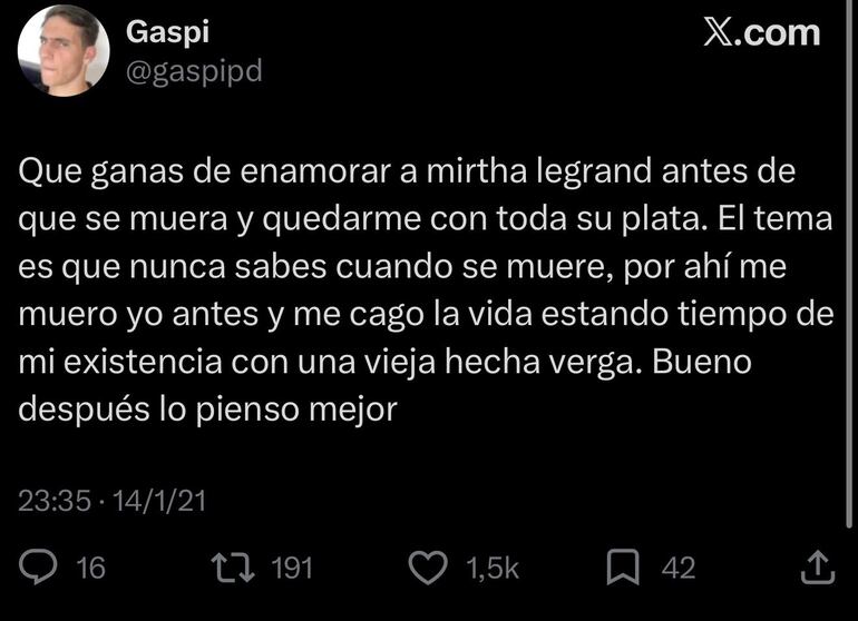 Gaspi siendo Gaspi