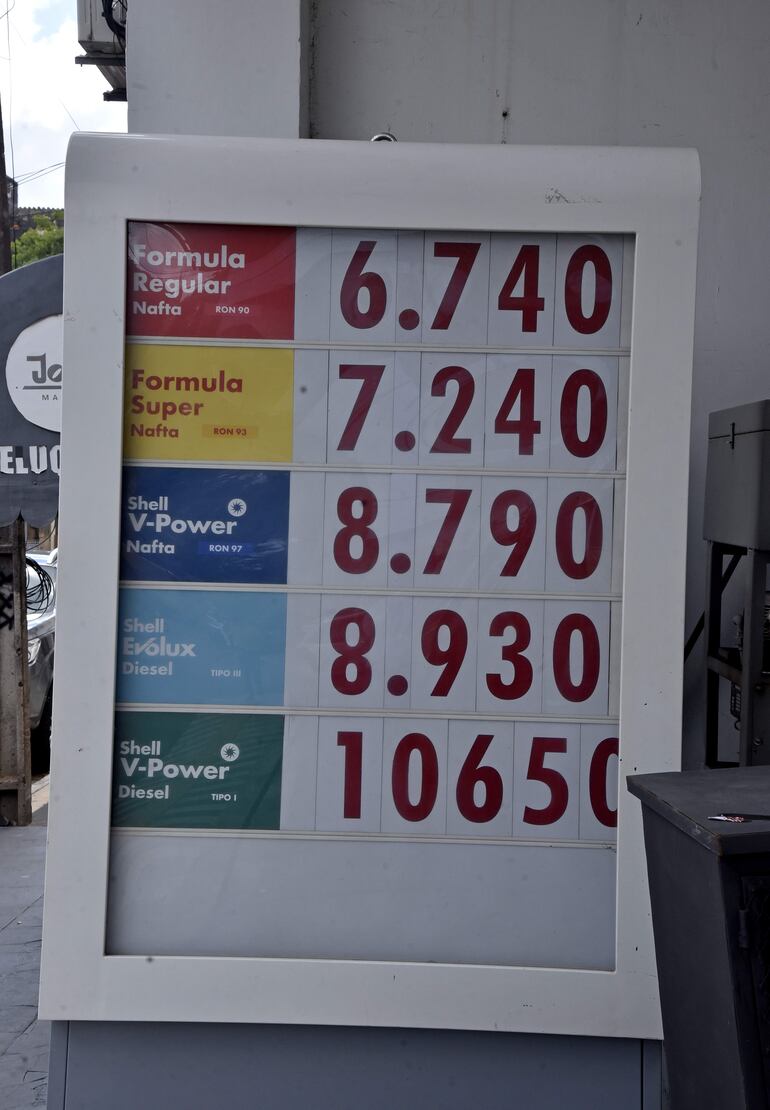 Los nuevos precios de de Shell desde hoy.
