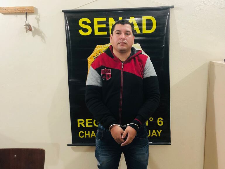 Julio César Salinas, detenido. (Gentileza)