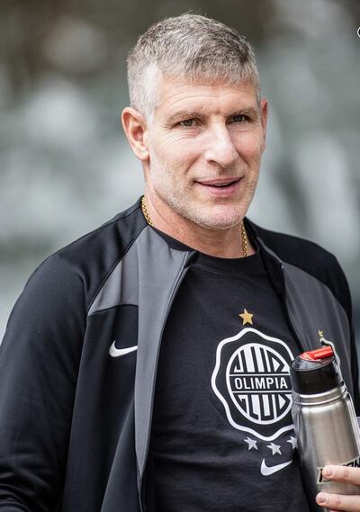 Martín Palermo (50 años), director técnico de Olimpia.