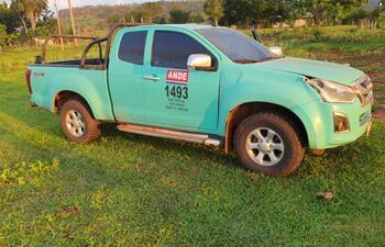 Vehículo de la ANDE usado para movilizar marihuana en Amambay.