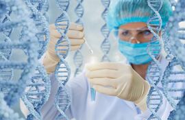 Concepto de estudio genético, imagen ilustrativa.