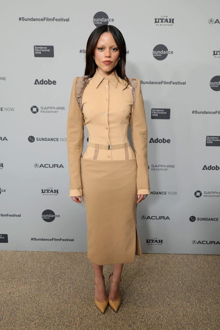 Jenna Ortega también ya pasó por la red carpet del Sundance Film Festival 2026. (Dia Dipasupil/Getty Images/AFP)

