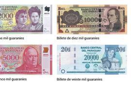 Monedas y billetes del Paraguay hasta veinte mil