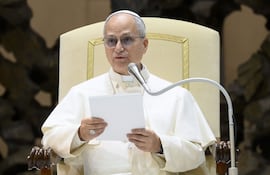 El papa León XIV durante una reciente audiencia general.