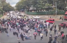 Los manifestantes se concentraron principalmente entre las avenidas Mariscal López y General Santos, Asunción.