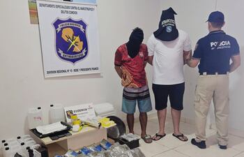 Dos detenidos tras allanamiento a laboratorio clandestino de drogas en CDE.