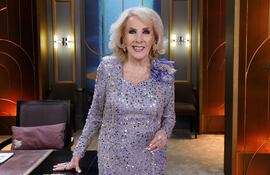 La Chiqui en su programa del 29 de agosto pasado. El sábado 5 de agosto "La Noche de Mirtha" estuvo a cargo de su nieta Juana Viale. (Instagram/Mirtha Legrand)