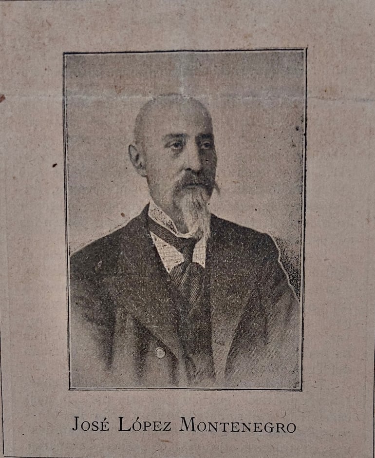 Retrato de José López Montenegro en el periódico "Acracia", 1901.