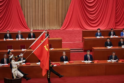 Congreso del Partido Comunista de China con la presencia del presidente Xi Jinping.