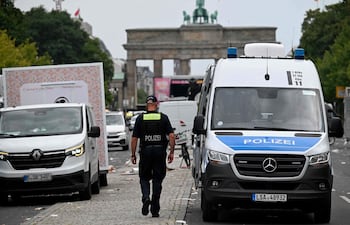 Policía en Berlín.