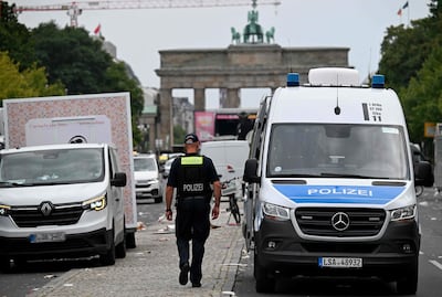 Policía en Berlín.