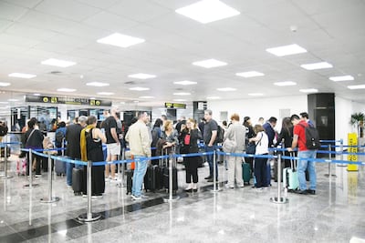 Zona de control de seguridad en el aeropuerto Silvio Pettirossi.