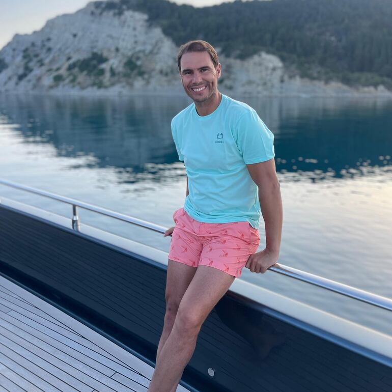 Rafael Nadal disfrutando de sus vacaciones de verano. (Instagram/Rafael Nadal)
