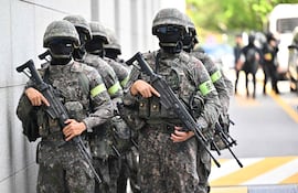 Soldados surcoreanos durante un ejercicio de entrenamiento en Seúl. (Imagen de archivo)