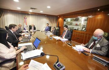 Sesión del pleno de la Corte Suprema de Justicia. Judiciales.