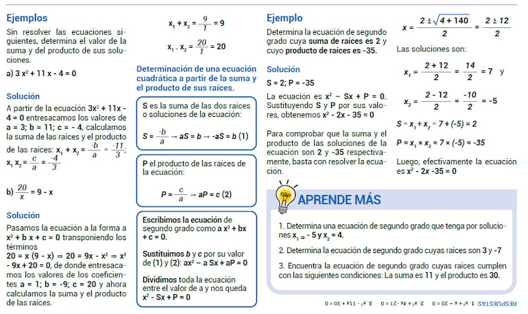 Ecuaciones cuadráticas
