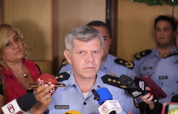 Crio. Carlos Benítez, comandante de la Policía Nacional. (gentileza).