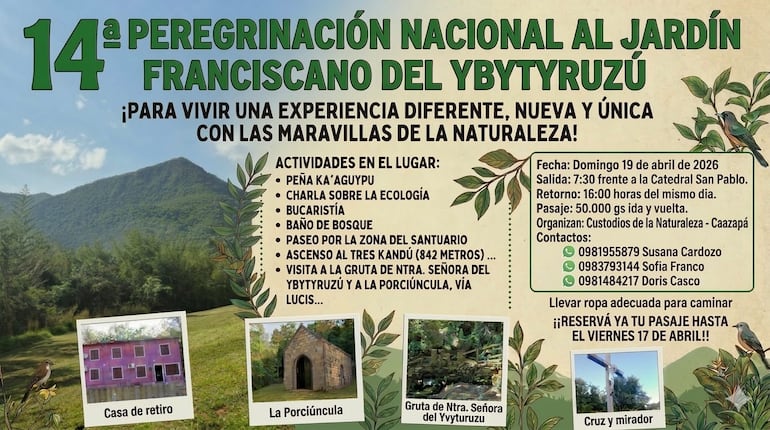 Invitación a la 14ª edición de la Peregrinación Ecológica Nacional por la Naturaleza.