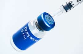 Vial de tirzepatida de 10 mg.